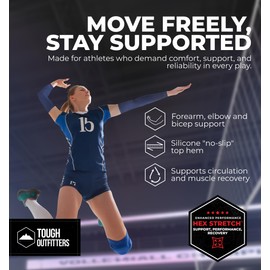 Sports Compression Arm Sleeves - Athletic & Shooting Sleeve for Youth, Kids, Men & Women - Football, Basketball & Baseball