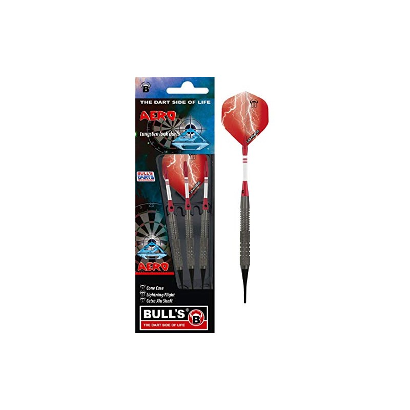 Bulls Unisex's Aero Softdart 3 Pieces 16g, Multicoloured, Medium
