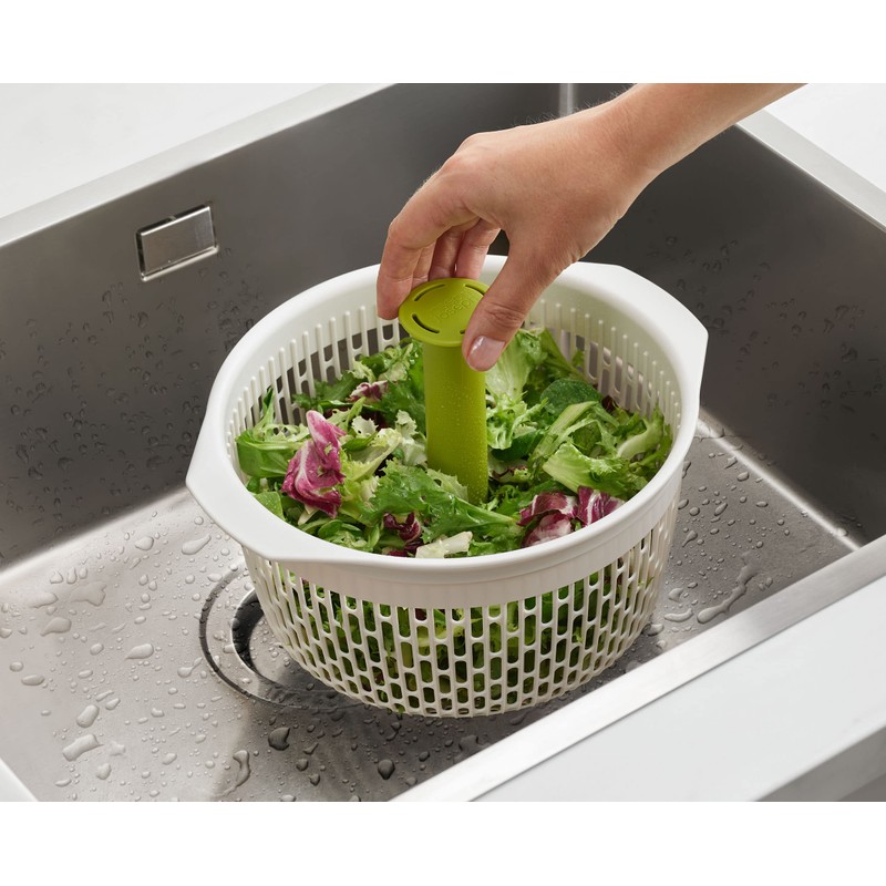 Joseph Joseph Spindola in Sink Salad Spinner, 2-in-1 Colander, Salad