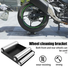 Motorcycle Wheel Cleaning Stand Universal Wheel Clean Roller Stand for Tire Cleaning & Chain Lubrication for Dirt Bike Street Bike