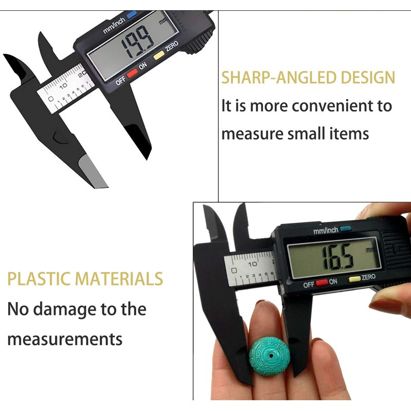 Simhevn Electronic Digital Calipers, inch and Millimeter Conversion,LCD Screen displays