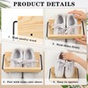 Mifoci 2 Pcs Wall Mounted Shoe Rack Organizer Wooden Modern