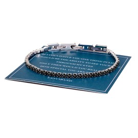 FANCIBAND Men's Women's Stainless Steel and Zircon Tennis Bracelet Couple Bracelet Silver Gifts for Husband Boyfriend Wife Girlfriend, Stainless Steel Zirconium, Cubic Zirconia