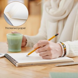 2Pcs Sketchbooks, A4+A5 Hardback Sketch Book, 60 Sheets/120 Pages, 200GSM Thick Paper, Spiral Bound Sketch Pad, Drawing Pad for Artists Children Adults(29.7 * 21+21 * 14.8cm)