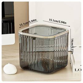 Jsleid Mini Rubbish Bin, Car Bin, Mini Desktop Bin, Table Bin, for Use in Kitchens, Rooms, Tabletops, Bathrooms and Cars (Black)