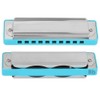 10‑Hole Harmonica Blues Bb Key Harp Wind Musical Instrument Beginner