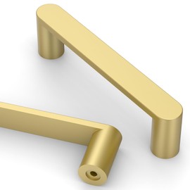 Asidrama 10 Pack 3.75 Inch(96mm) Brushed Gold Kitchen Cabinet Handles, Cabinet Pulls Kitchen Cabinet Hardware for Cupboard Drawer Pulls