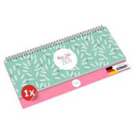 PRIMUS PRINT Desk Calendar 2026 Landscape Weekly Calendar - 112 Pages Appointment Calendar and Annual Calendar - 297 x 130 mm - 75 g Natural Paper, Wire-Bound, Holidays and School Holidays - [Single