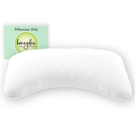 Honeydew Queen Side Pillow Case - Fits The Scrumptious and Essence Curved Pillows for Side Sleeping - Comfortable and Soft Cooling Viscose Made from Bamboo Fabric - Queen Size (Powdered Sugar White)