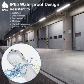 DAKASON 4FT Vapor Tight LED Light with Motion Sensor, IP65 LED Vapor Proof Light Fixture 60/50/40W Adjustable, Waterproof LED Outdoor Shop Light 100-277V for Parking Garage Warehouse UL Listed 1Pack