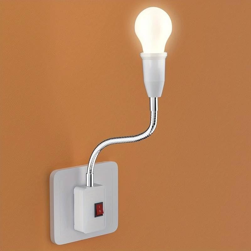 CABLEPELADO E27 Lamp Holder with Switch E27 Plug Adapter 360°