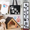 Paw Stencils for Painting on Wood Wall Crafts Reusable Dog