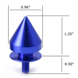 iJDMTOY Universal Fit Blue Aluminum Bumper Protector Spikes Fit Car SUV Truck Front Bumper License Plate Mounting Holes