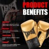 Tapout Lockhart 960011 Leather Boxing Gloves 08 oz R Black