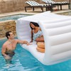 Comfy Floats Inflatable Pool Couch - White Pool Float, Floating