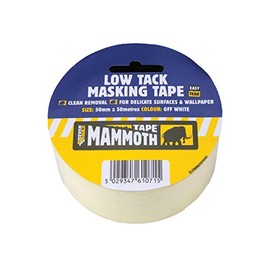 Everbuild Mammoth Low Tack Masking Tape, Off White, 50mm x 25m