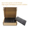 GAsupply Black Lug Nuts, 1/2-20 Closed End Bulge Acorn Lug