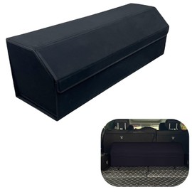 RAHALOY Custom Fit Trunk Organizer for Honda Pilot 2016-2026 SUV, 43.3 Inch Extra Long Foldable Cargo Storage Box with Suede Fabric, Multi-Compartment Organizer for Family Travel, Sports & Groceries