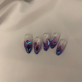 [Renewal Discount] Purple Ice Stone Stone Nail Gorgeous Nail Yeonglong Nail - Please write in the request (enter number) / [리뉴얼할인]퍼플얼음스톤 스톤네일 화려한네일 영롱네일 - 요청사항에 기재해주세요(호수로 입력)