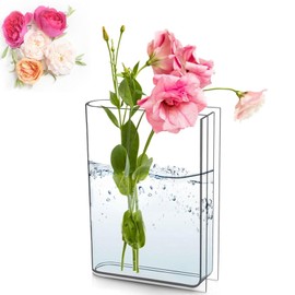 Book Vase For Flowers, Creative Clear Book Vase, New Clear Book Vase For Flowers, Acrylic Book Shaped Vase, Plastic Vases For Flowers for Floral Arrangement and Aesthetic Home Bookshelf Room Decor