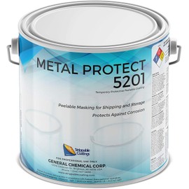 Strippable Coatings MetalProtect 5201 - Heavy Duty Anti-Corrosion Protective Peelable Coating for Metal Storing, Handling, and Shipping - UV & Rust Protectant Temporary Liquid Masking Film (1 Gal)