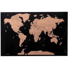 Begoon Scratch Map World Map – Travel Map World – Black and Gold