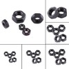 VOBOR M4 nut, black, pack of 100 nuts, M4 hex