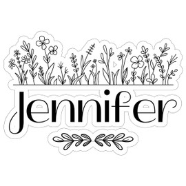 Jennifer Name Sticker Decal Vinyl Small Waterproof for Water Bottle Mug Passport Book Scrapbook Notebook Laptop Tumbler Skateboard Computer Phone Size Funny Gift Car Stickers ID44990