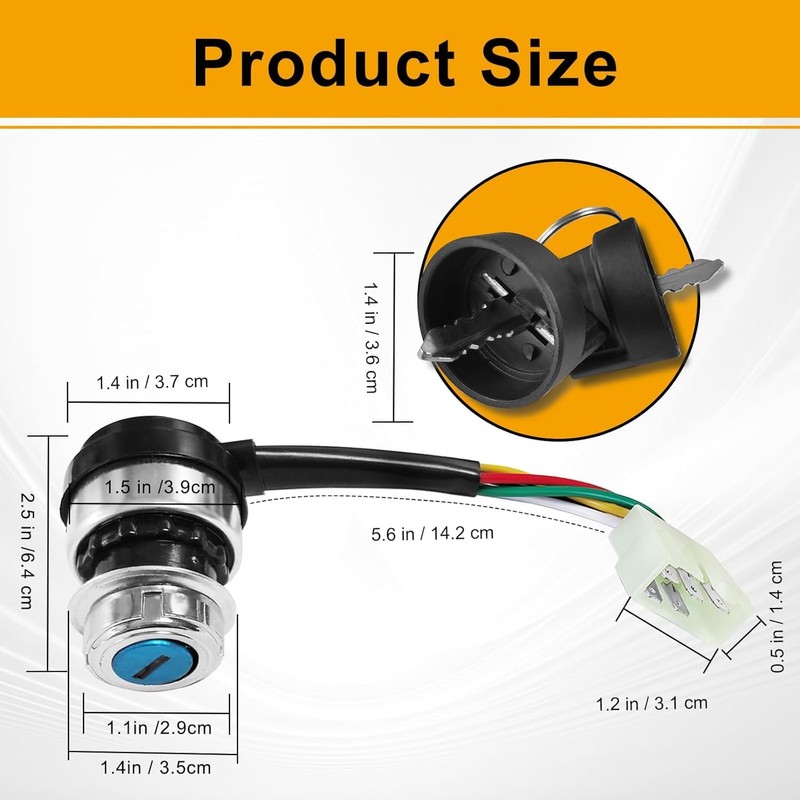 5 Wire Ignition Key Switch for 110cc 125cc 150cc 250cc