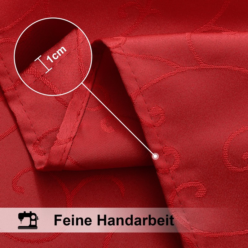 smiry Washable Tablecloth, Ornaments, Rectangular, 90 x 90 cm, Damask