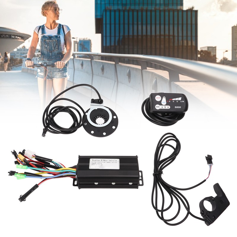 24V 36V 48V Sine Waving Controller Thumb Throttle PAS LED