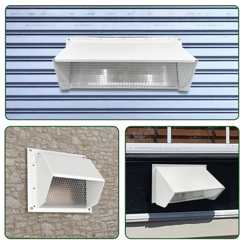 Wall Vent Cap for Microwave,Range Exhaust,Bath Ventilation fan,Commercial Range Hood,Vent