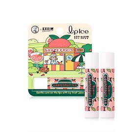 Mentholatum Lip Ice Lip Balm Grapefruit Tea x 2 - Lip Ice Lip Balm Lemon x 2 / 멘소래담 립아이스 립밤 그레이프프루트티 x 2개 - 립아이스 립밤 레몬 x 2개