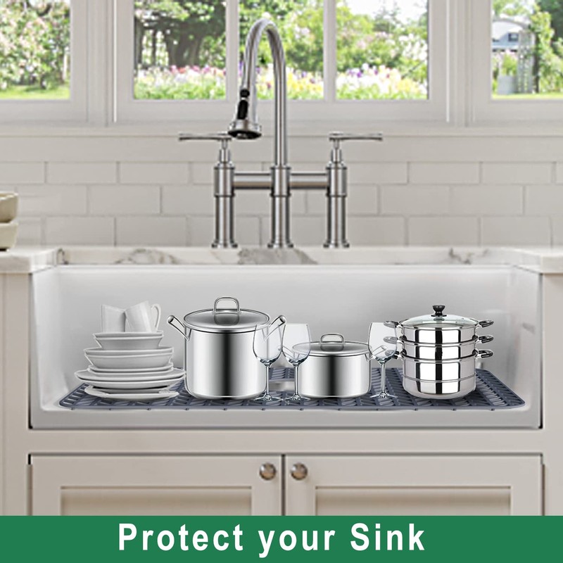 GUUKIN Sink Protectors for Kitchen Sink - 28.6"x 14.5" Silicone