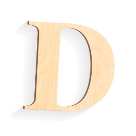 12 inch Tall Unfinished Wooden Letters D and Glue Points,Thk 0.27"/7mm,for DIY Sign Decoration, Gallery Wall,Wreath,Walls Decor, Party,Baby Shower, Nursery,and Craft Projects