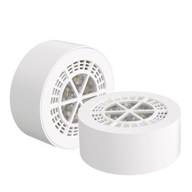 PUREPLUS Bathtub Bath Water Filter Replacement Cartridge, 8 Stages 2500 Gallons Filtration, Reduces Chlorine & Heavy Metals, Replacement for Standard Bathtub Bath Water Filter, 2PACK