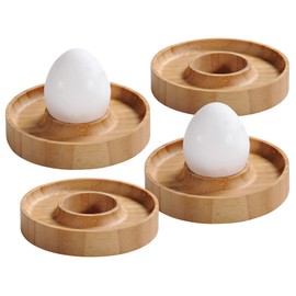 Kesper Egg cup, material: bamboo, dimensions: diameter 10 cm, height: 2 cm, colour: brown, 58165