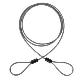 3mm (1/8 Inch) Security Steel Cable Luggage Lock Safety Cable with Loops 30FT Locking Cable Vinyl Coated Steel Cable for Luggage, Bags and Small Items, Black (1 Pack)