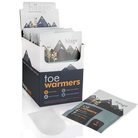 HAAGO 20 Pairs (40 Pieces) Premium Foot Warmers Toe Warmers - 100% Natural Oxidation, Air Activated - Up to 10 Hours of Heat