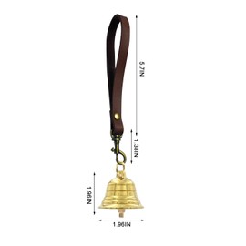 Brass Hanging Bell for Door Knob, Christmas Hanging Gold Bells, Dog Bells to Go Outside, Vintage Home Decor Door Bell