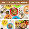 Colorful Round Disposable Paper Plates - 50Pcs Rainbow Party Dinner