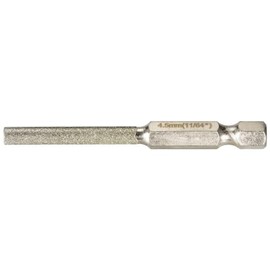 Makita D-73754 Round File 4.5 mm, Diamond-tipped, with 1/4 Inch Hex Socket for Screwdrivers, for Filing Saw Chains with 3/8 Inch Pitch and 1.1 or 1.3 mm Drive Link Thickness, Pack of 1