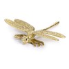 JUXYES Pack of 2 Brass Dragonfly Cabinet Knobs, Golden Tone