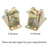 4 PCS Heavy Duty Gate Wheels Rigid Track Pullyes,Colored Steel