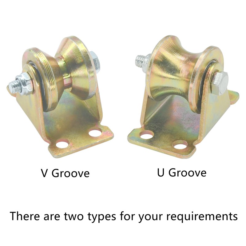4 PCS Heavy Duty Gate Wheels Rigid Track Pullyes,Colored Steel
