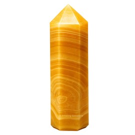 Amazing Gemstone Large Yellow Calcite Crystal Towers ~ Natural Healing Crystal Point Obelisk for Reiki Healing and Crystal Grid (5.5 to 6 INCH)
