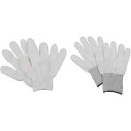 Guantes de baño exfoliantes blancos reversibles para limpieza profunda corporal