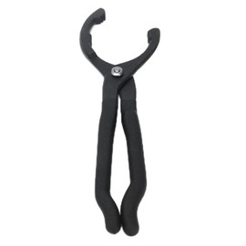 12-Inch Adjustable Oil Filter Wrench with Black Handle for Automotive Oil Filter Removal - Carbon Steel Pliers with Anti-Slip Grip
