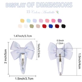 30PCS Small Snap Baby Hair Bows Clips for Girls Grosgrain Ribbon Fully Wapped 1.5 Inch Infant Hair Barrettes Accessories for Baby Girls Newborns Toddler