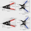 LEONTOOL 4 Pcs Mini Snap Ring Pliers Set, 3" Internal